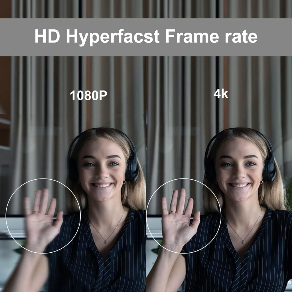 4K Webcam Conference Call Room Web Camera with Dual Microphones &Speaker, | All-in-One USB Video Camera, 116° Wide