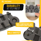 Dishwasher Lower Wheels for KitchenAid KUDS30FXPA3 (4-Pack)