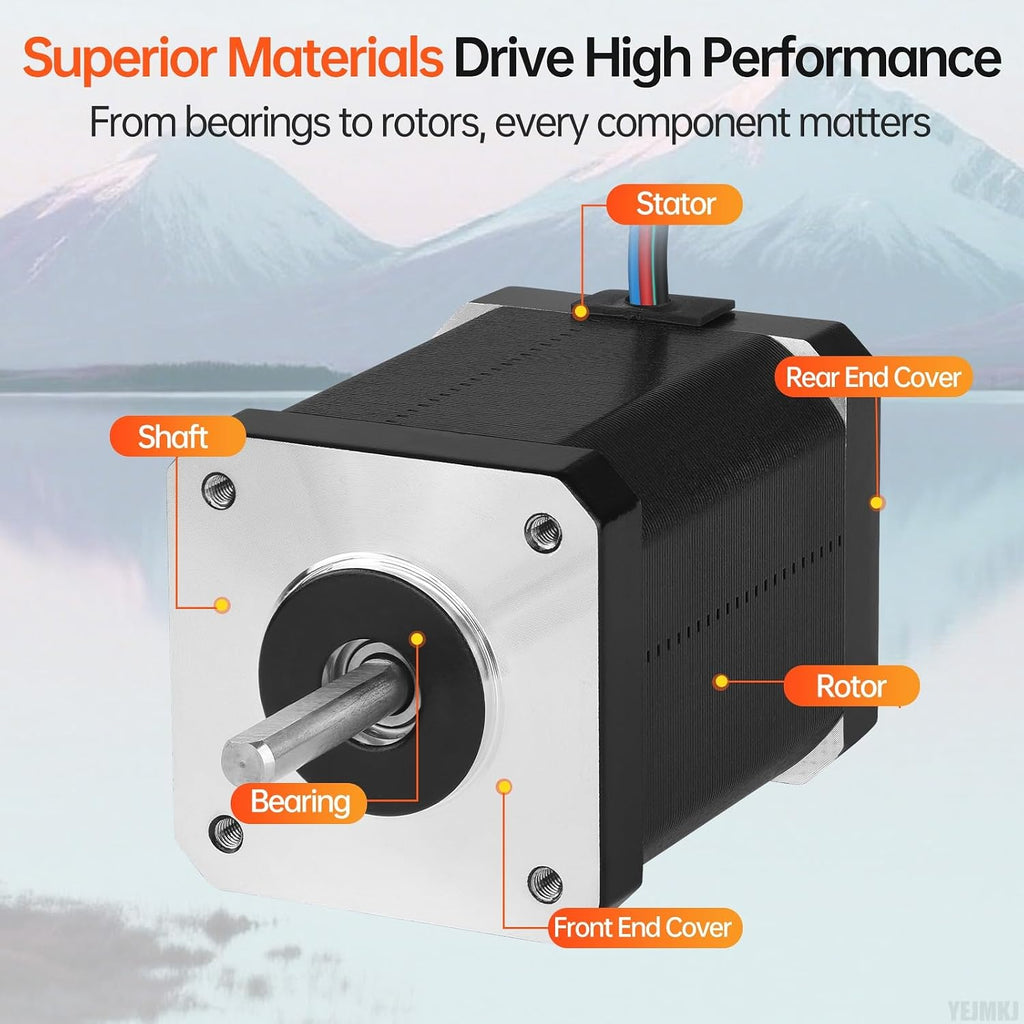 Nema 17 Stepper Motor 42x60mm 0.84Nm (118.95oz·in) 2.3A 1.5Ω Bipolar