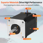 Nema 17 Stepper Motor 42x60mm 0.84Nm (118.95oz·in) 2.3A 1.5Ω Bipolar