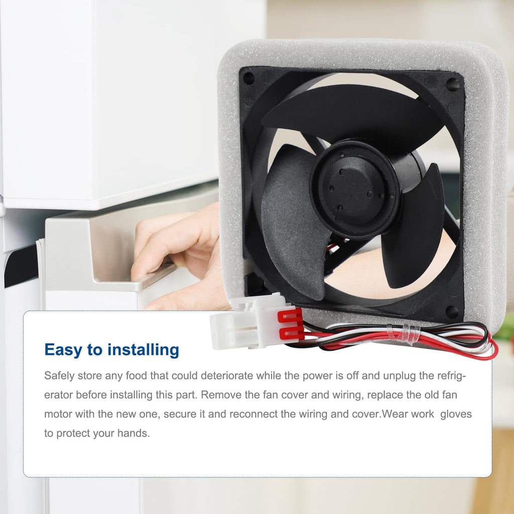 Refrigerator Evaporator Fan Motor for Samsung RF30HBEDBSR/AA RF28R7351SR/AA RF28R7551SG/AA RF28R7551SR/AA RF4267HARS/XAA RF28R6301SR RF28R6201SR RF28R6301SR RF28R7201SG RF28HFPDBSR RF29A9071SR