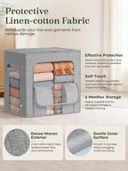 Rigid-Structured Cashmere Sweater Storage Box, Gray