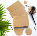 50 Pack Corrugated Cardboard Sheets, 3 mm Flat, 3.5 x 4.5 Inch, Brown
