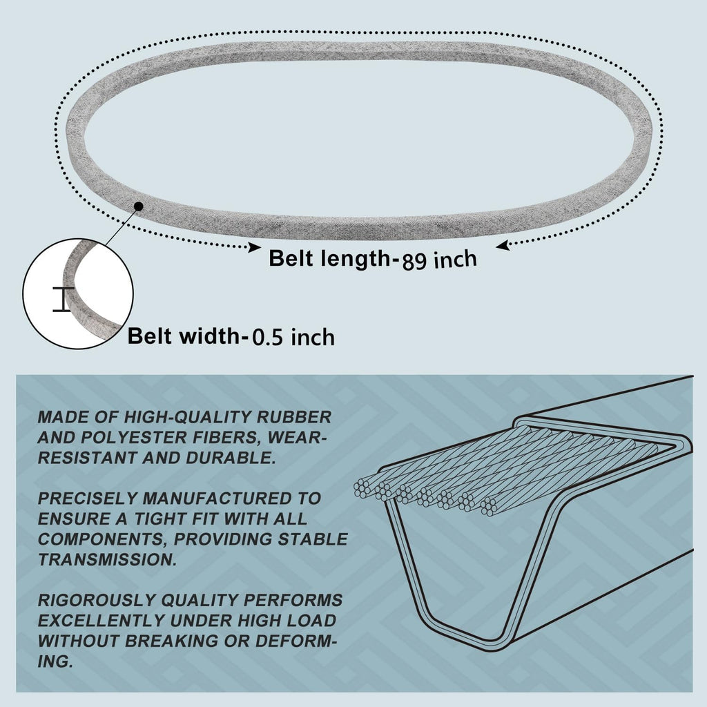 Holdly GX20006 UC30568 Drive Belt 1/2 x 89'', for John Deere