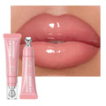 Brightening Lip Serum, Hydrating Glossy Lip Oil with Metal Applicator, Plumping Moisturizing Lip Care Tint