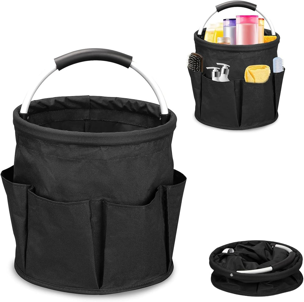 17L Foldable Storage Basket Cleaning Caddy with Handle Portable Multi Cleaning Bucket Bag for Home, Garden, Outdoor