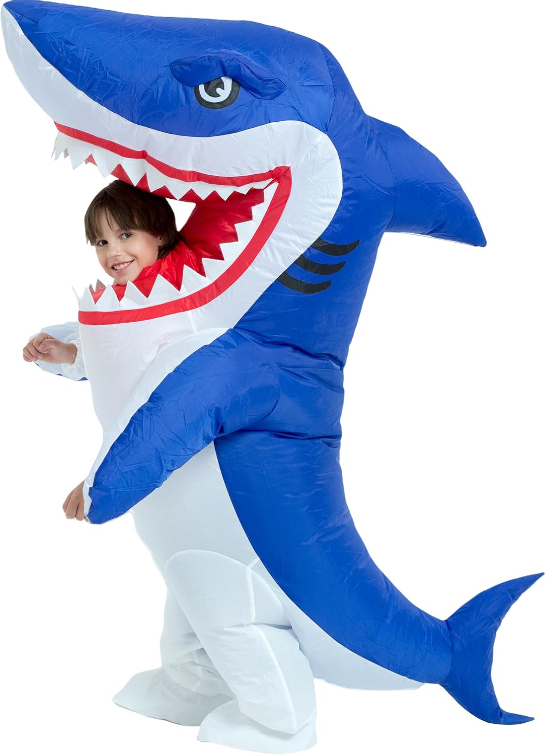 Halloween Inflatable Costume Kids,Blow Up Full Body Shark Suit Boys Girls