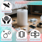 12 in x 60 ft Clear Bubble Cushioning Wrap, 4Roll Protective Bubble Packing Roll for Moving, Shipping, and Fragile Items