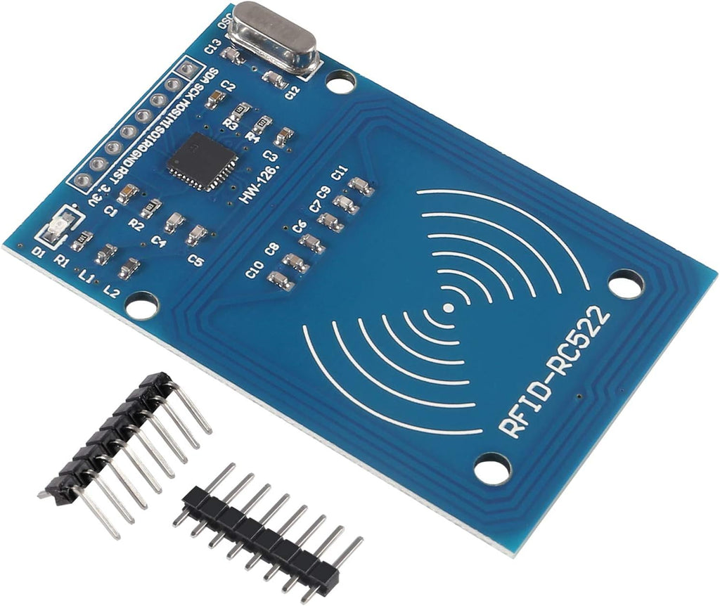 AITRIP 2PCS Reader Module Kit Mifare RC522 Reader Module with S50 Blank Card and Key Ring Compatible with Arduino Raspberry Pi