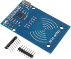 AITRIP 2PCS Reader Module Kit Mifare RC522 Reader Module with S50 Blank Card and Key Ring Compatible with Arduino Raspberry Pi