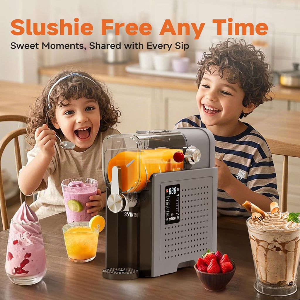 Slushie Machine for Home, Soft Serve Ice Cream Machine, 88oz Vessel Slushy Machine with 6 Preset Programs, Frozen