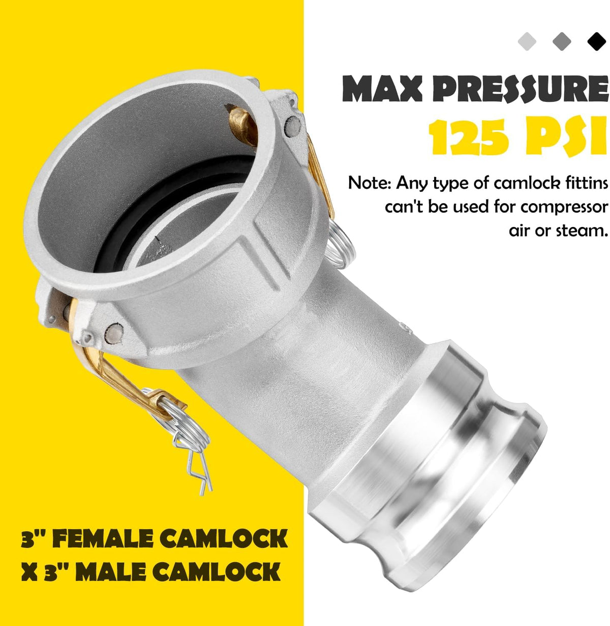 DA3030 Type DA Cam and Groove Hose Fitting(CAM-30-DA45-AL)