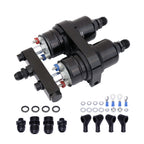 380LPH High Flow Dual Universal External Fuel Pump Kit E85 75PSI 650-750HP