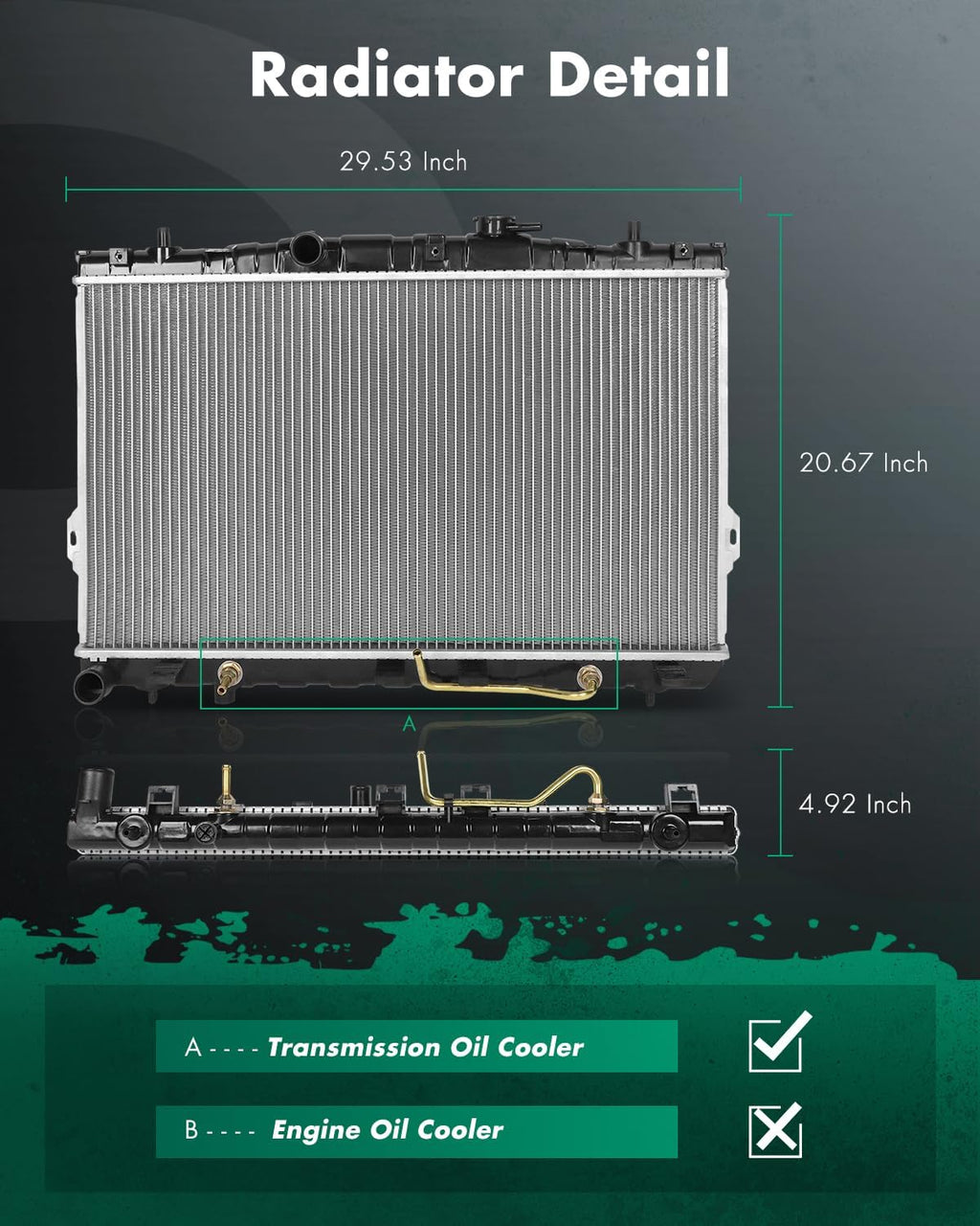 SCITOO Car Radiator compatible with Hyundai