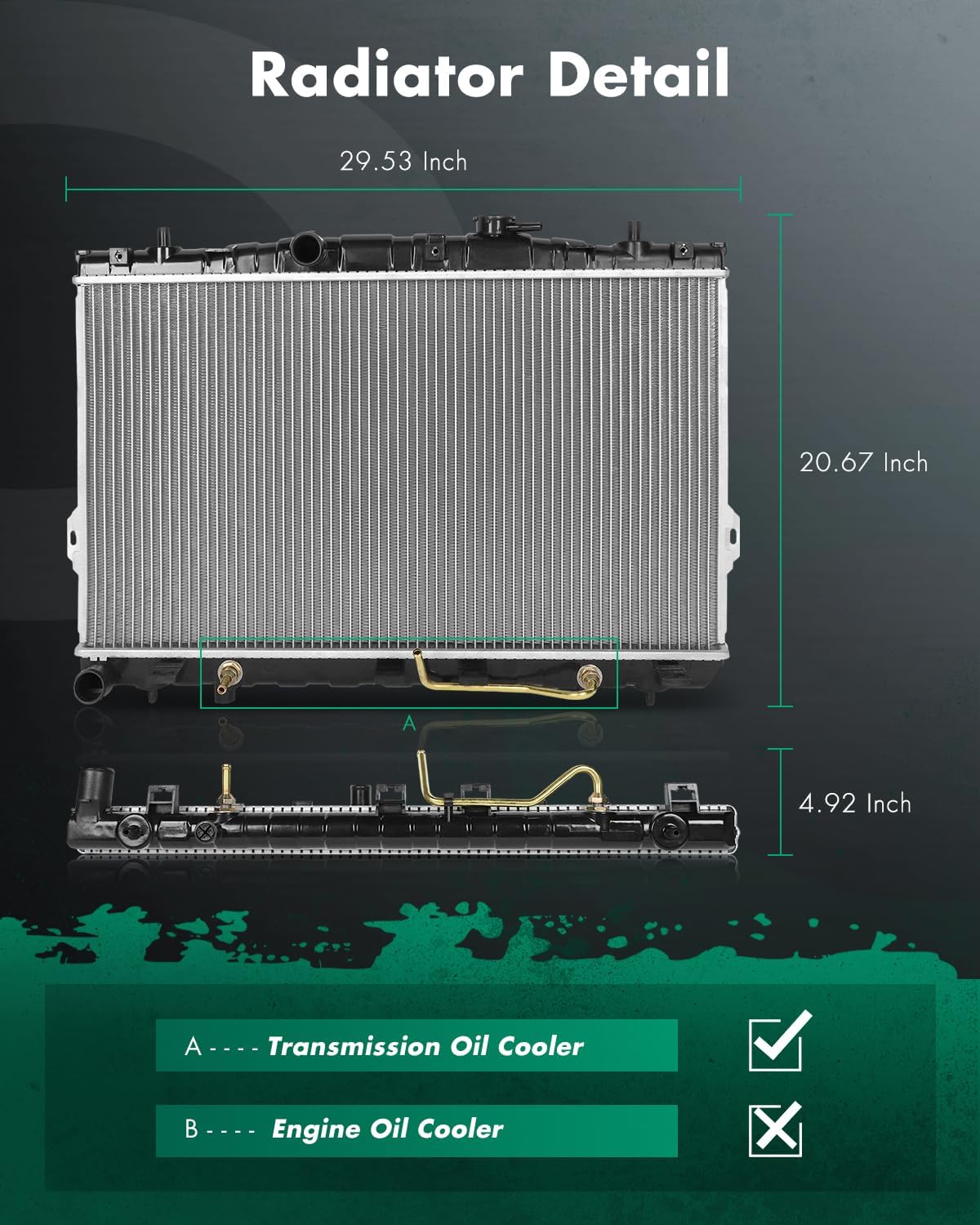 SCITOO Car Radiator compatible with Hyundai
