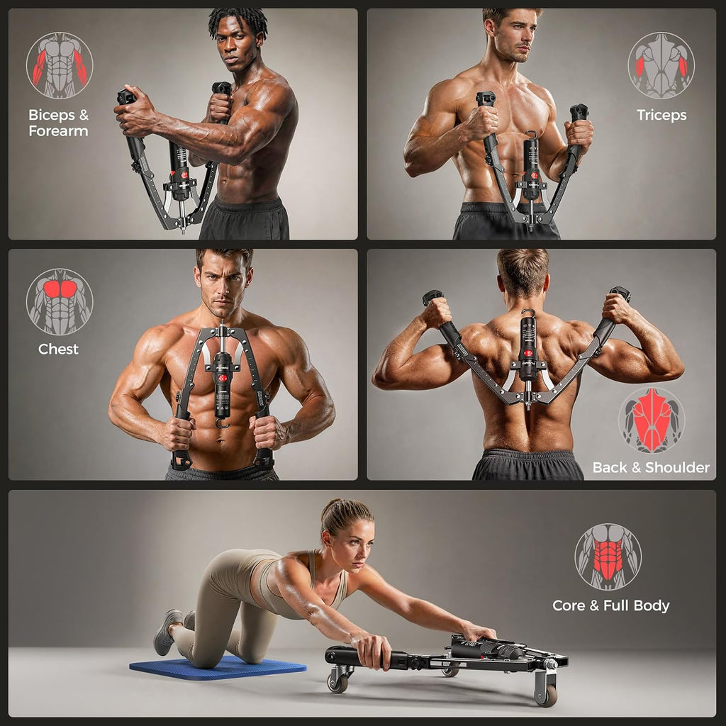 Twister Arm Trainer, Hydraulic Power Core Twister Chest Workout Equipment, Adjustable 22-440LBS Chest Trainer for