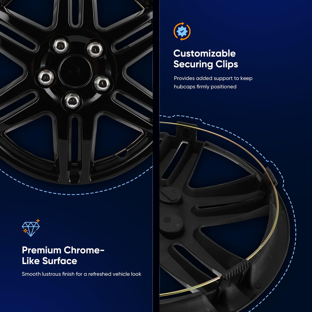 Modern & Stylish 4 Pack 14 inch Hubcap Wheel Cover premium ABS