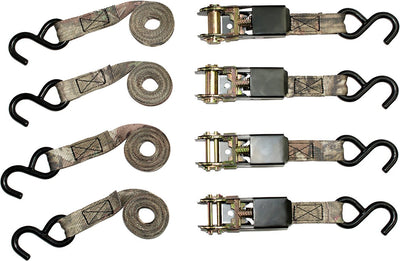 RPS Outdoors Mossy Oak 1" x 8' Ratchet Straps, 4-Pack