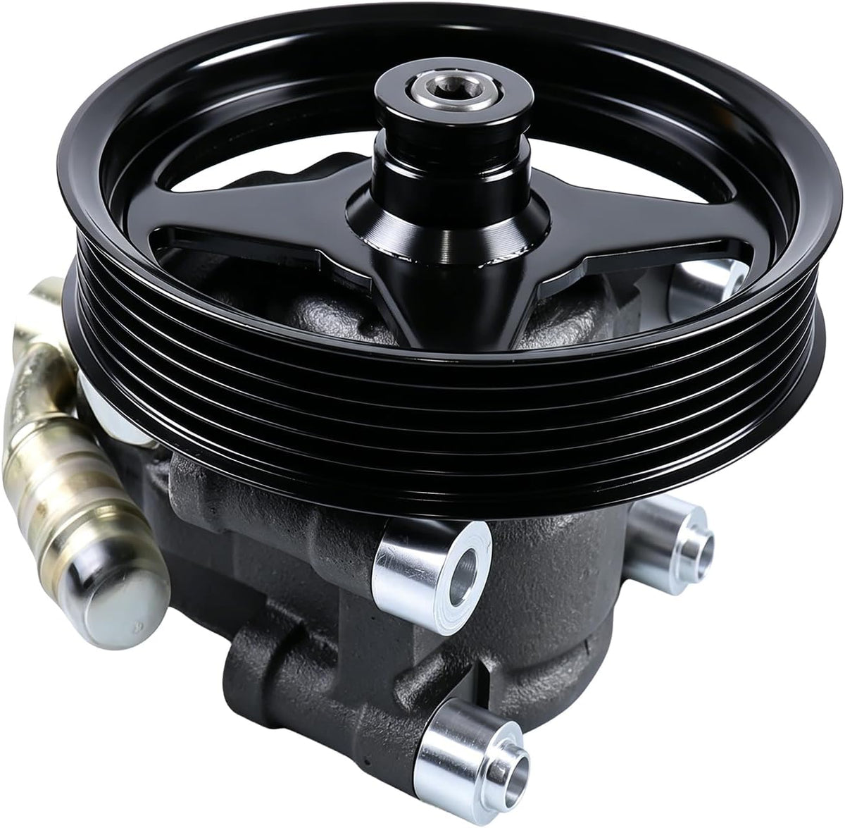 Power Steering Pump with Pulley Compatible with 2004-2008 Ford F-150 4.6L 5.4L, Expedition, Lincoln Mark LT Navigator, Replaces 6L3Z3A674B 7L3Z3A674C