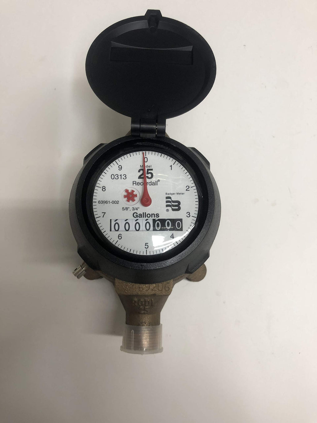 Badger 5/8x1/2 M25 New Water Meter Direct Read Gallons