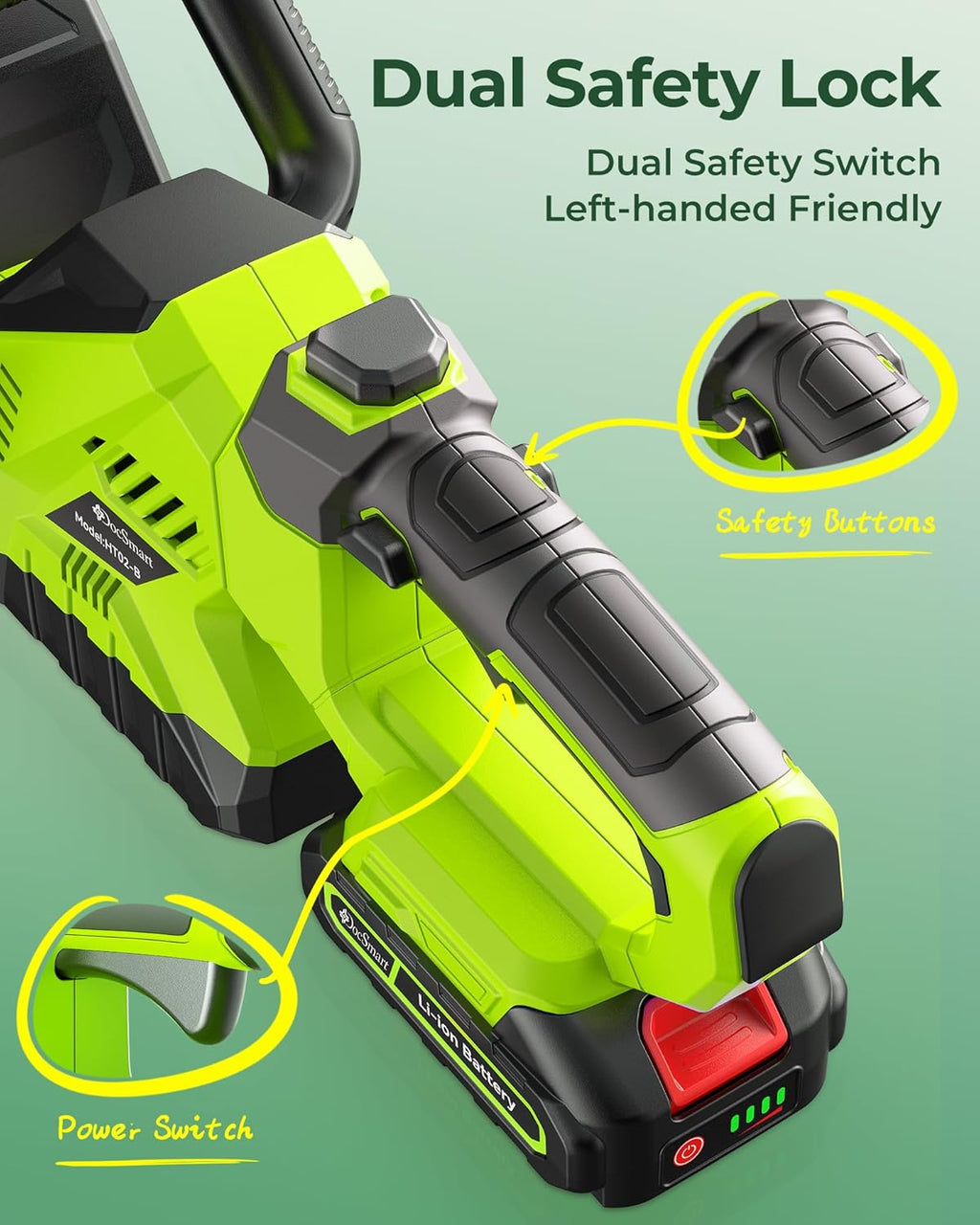 Hedge Trimmers Cordless with Battery, 3000RPM Brushless Motor | Electric Bush Clipper with 2pcs 2000mAh Batteries