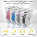 3D Printer Filament Storage Box, 4-Pack Dry Box with Reusable Silica Gel Desiccant for 1KG PLA ABS PETG Filament