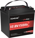 12V 150Ah Max LiFePO4 Battery, IP65 Waterproof 100A BMS | 15000+ Deep Cycle Rechargeable Lithium Iron Phosphate