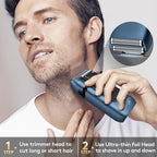 Foil Shaver for Men, Electric Razor with Smooth Close Shaving