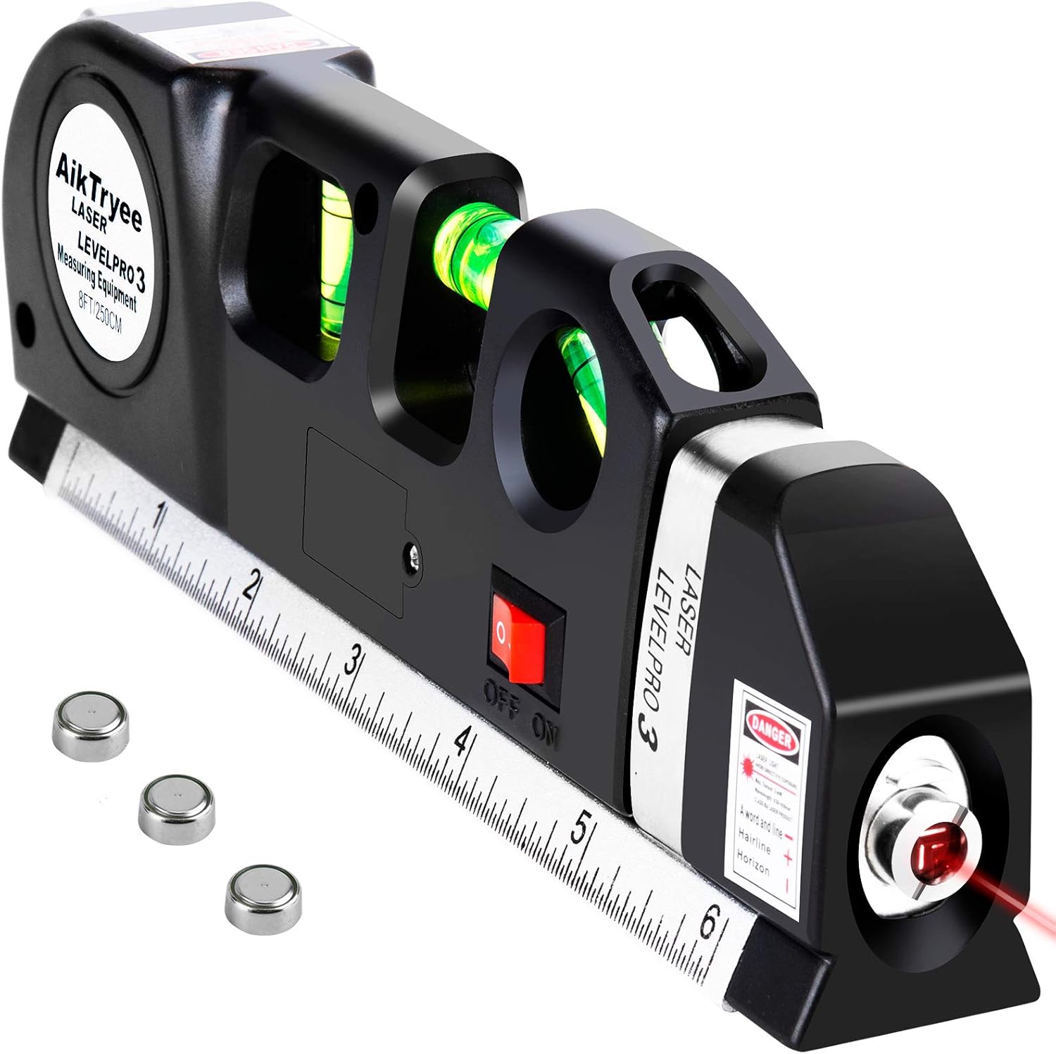 Laser Level Line Tool, Multipurpose Laser Level Kit Standard Cross Line Laser leveler Beam Tool with Metric Rulers