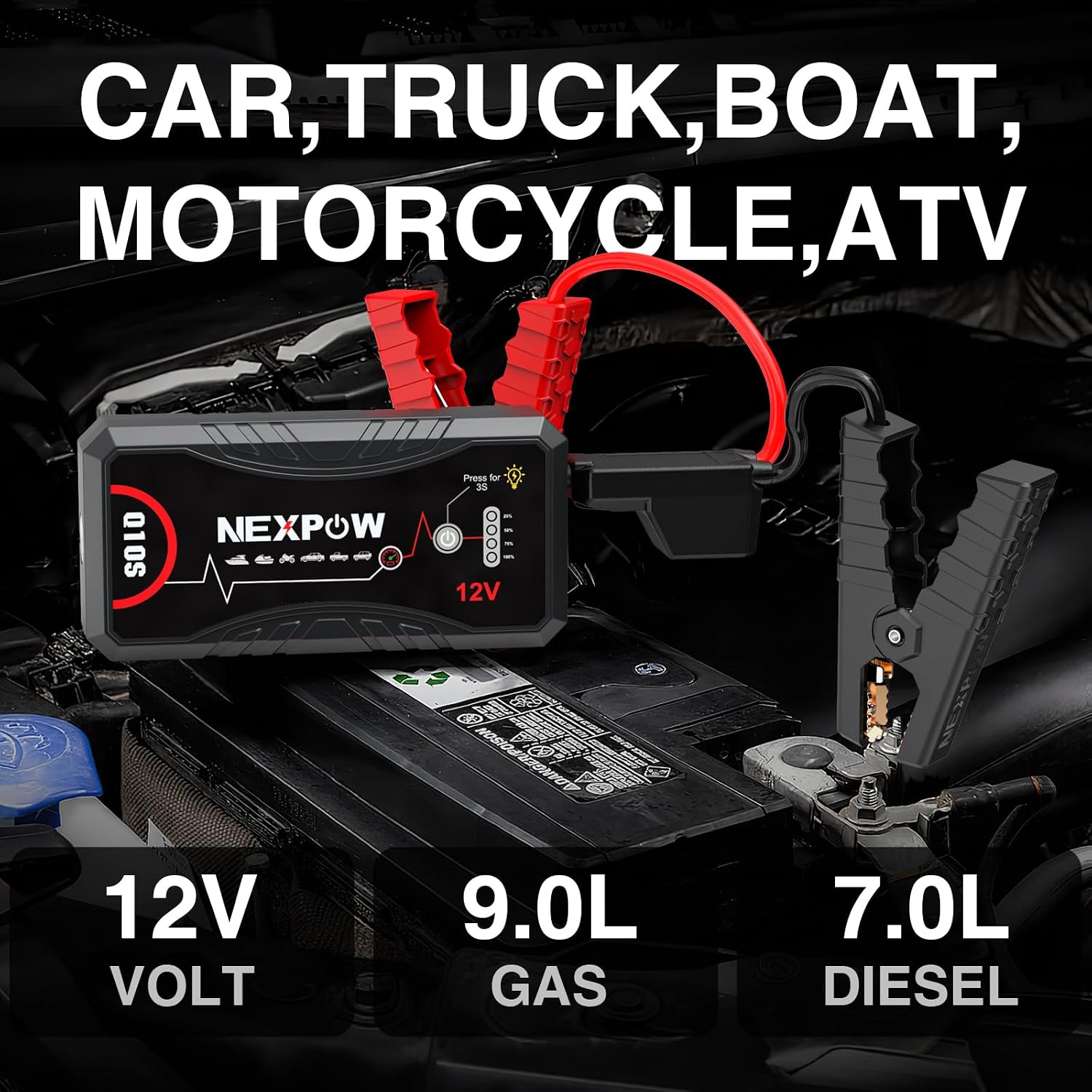Car Jump Starter 2026 Upgraded Car Battery Jump Starter Pack