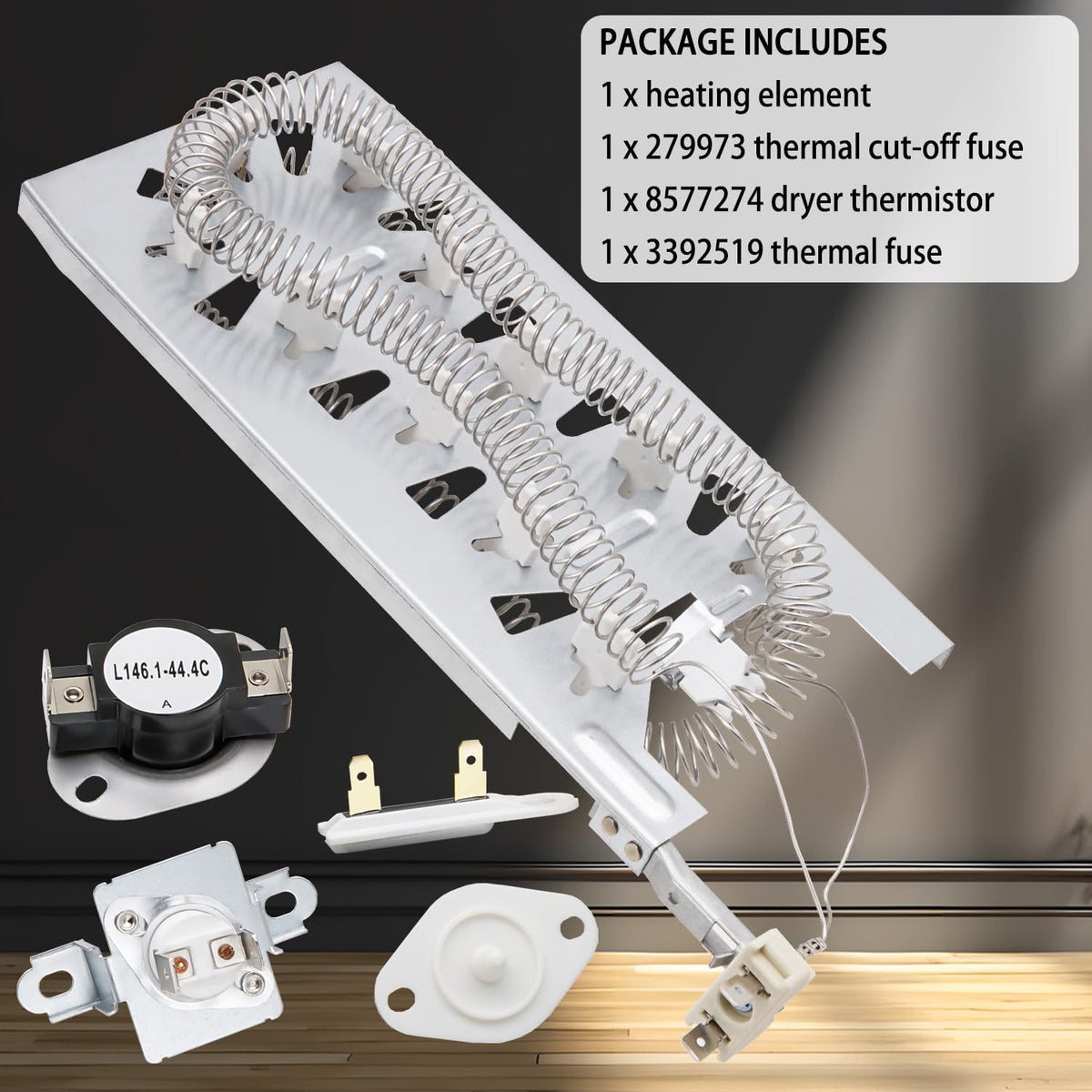 MED6230HW3 MED6230HC3 MED6230HW1 Dryer Heating Element Kit for Maytag