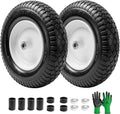4.80/4.00-8" Flat Free Wheelbarrow Tire and Wheel - 16" Universal Fit for Garden Wagon, Cart, Trolley, Dolly - 5/8" &