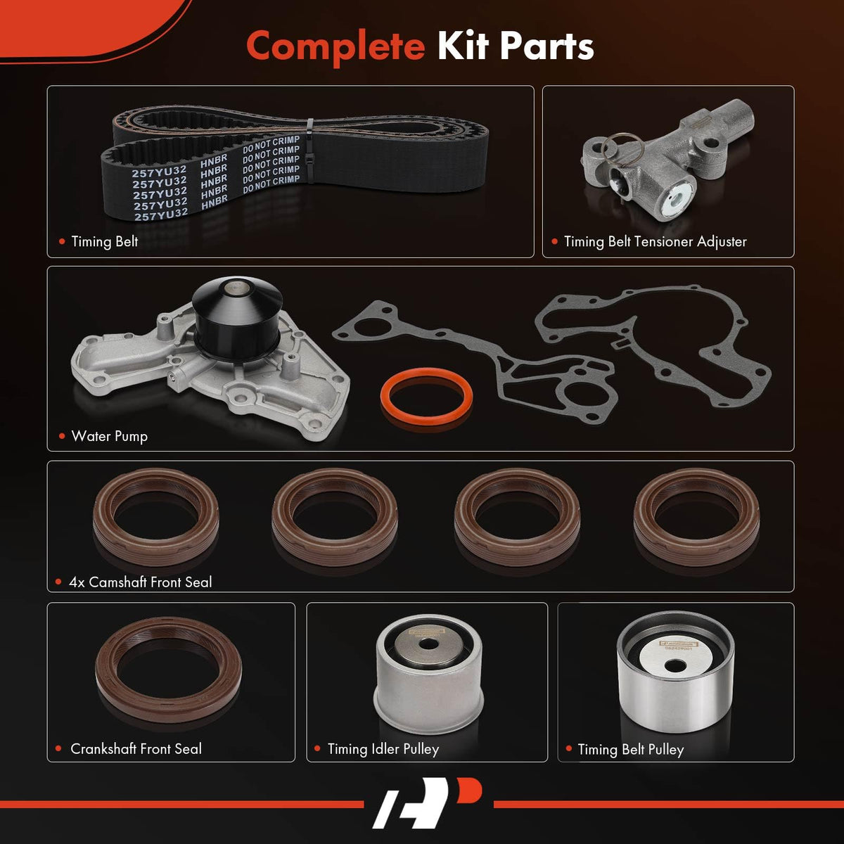 A-Premium Engine Timing Belt Kit with Water Pump
