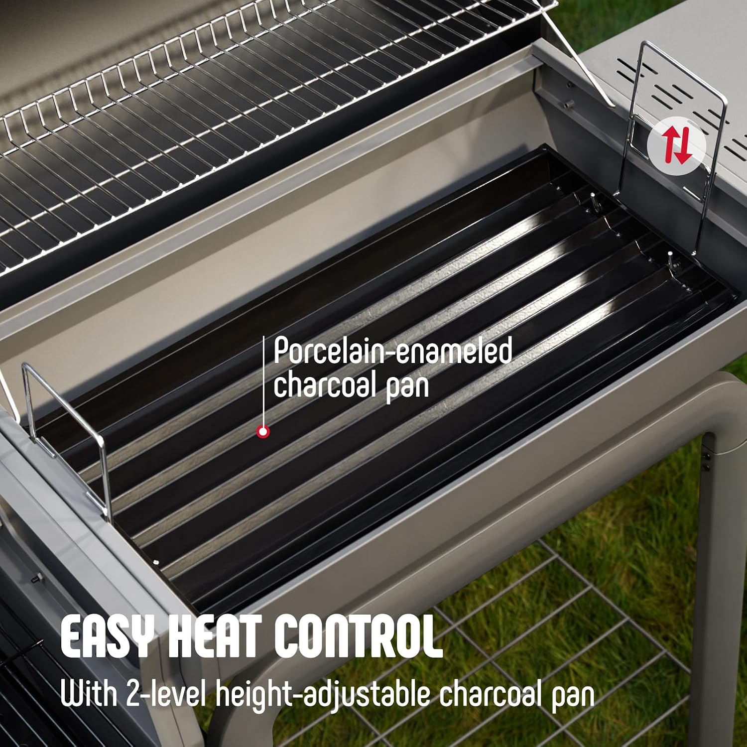 Heavy-Duty 30-Inch Charcoal Grill with Offset Smoker Grill