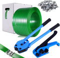 Banding Strapping Kit, Pallet Strapping Kit, Packaging Banding Tool with 5/8" Width, 1000' Length Polyester Strapping