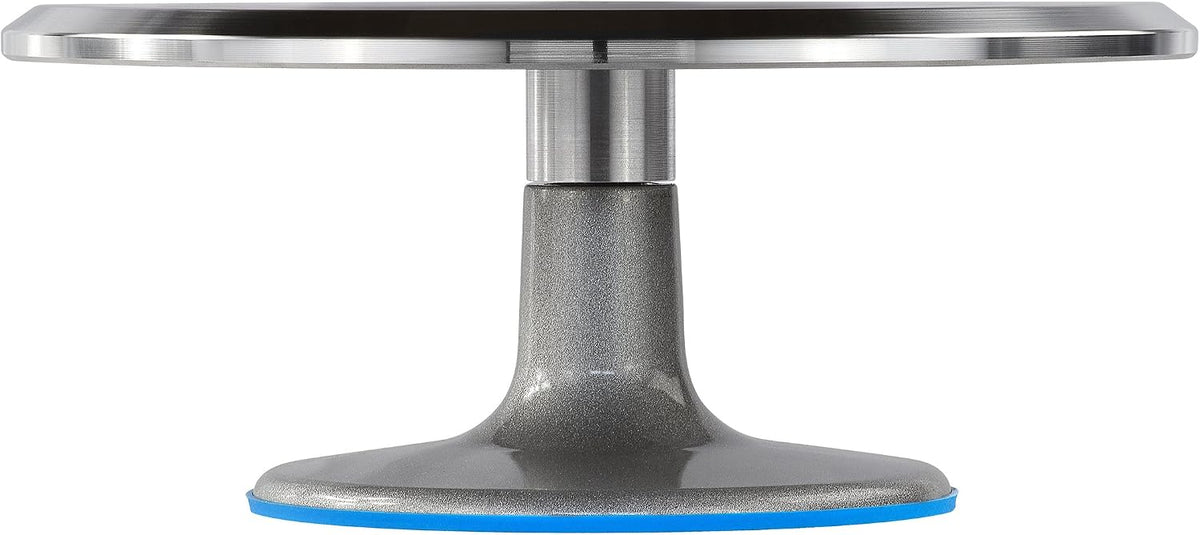 Revolving Cake Decorating Stand, 615 12" Round, Aluminum Base, White