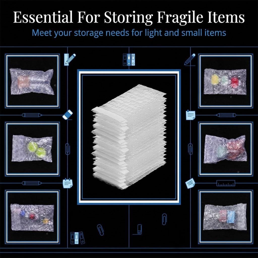 300Pcs Small Bubble Wrap Bags for packing