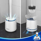 Toilet Bowl Brush and Holder, Sturdy Long Handle, White, 1 Pack
