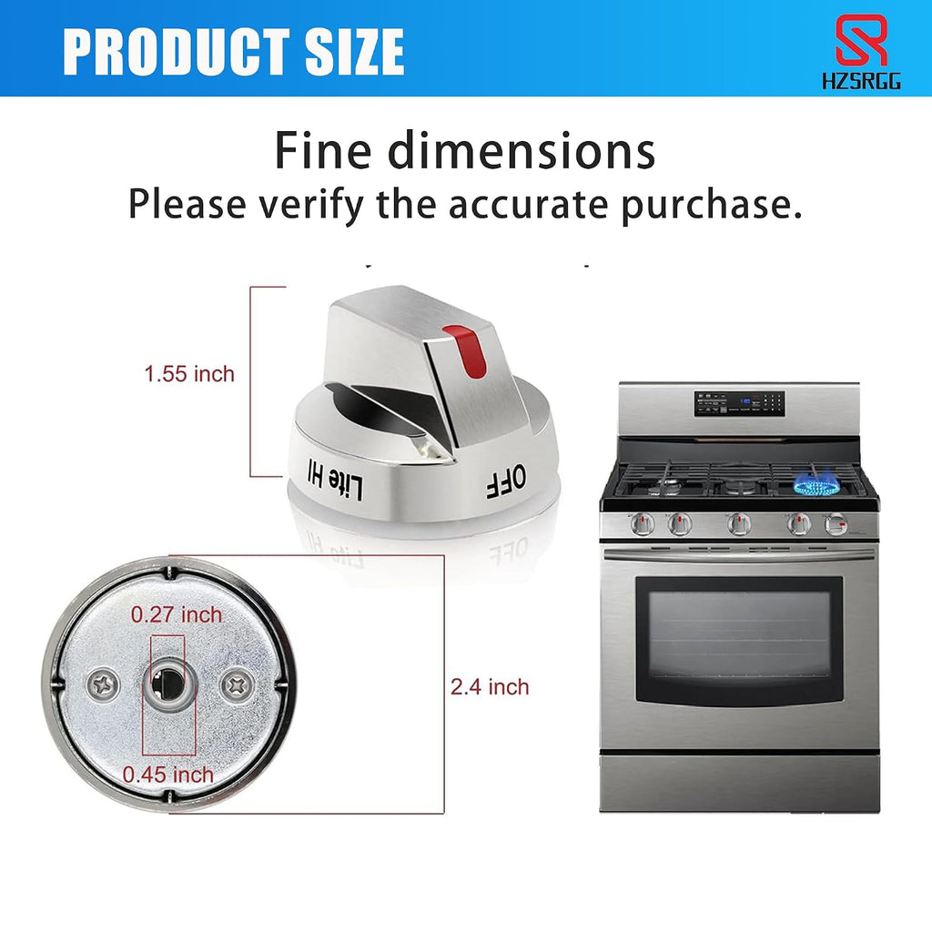 DG64-00473A/B Upgraded Samsung Stove Knob Replacement, Compatible with the Stove knobs of Series Such as Samsung