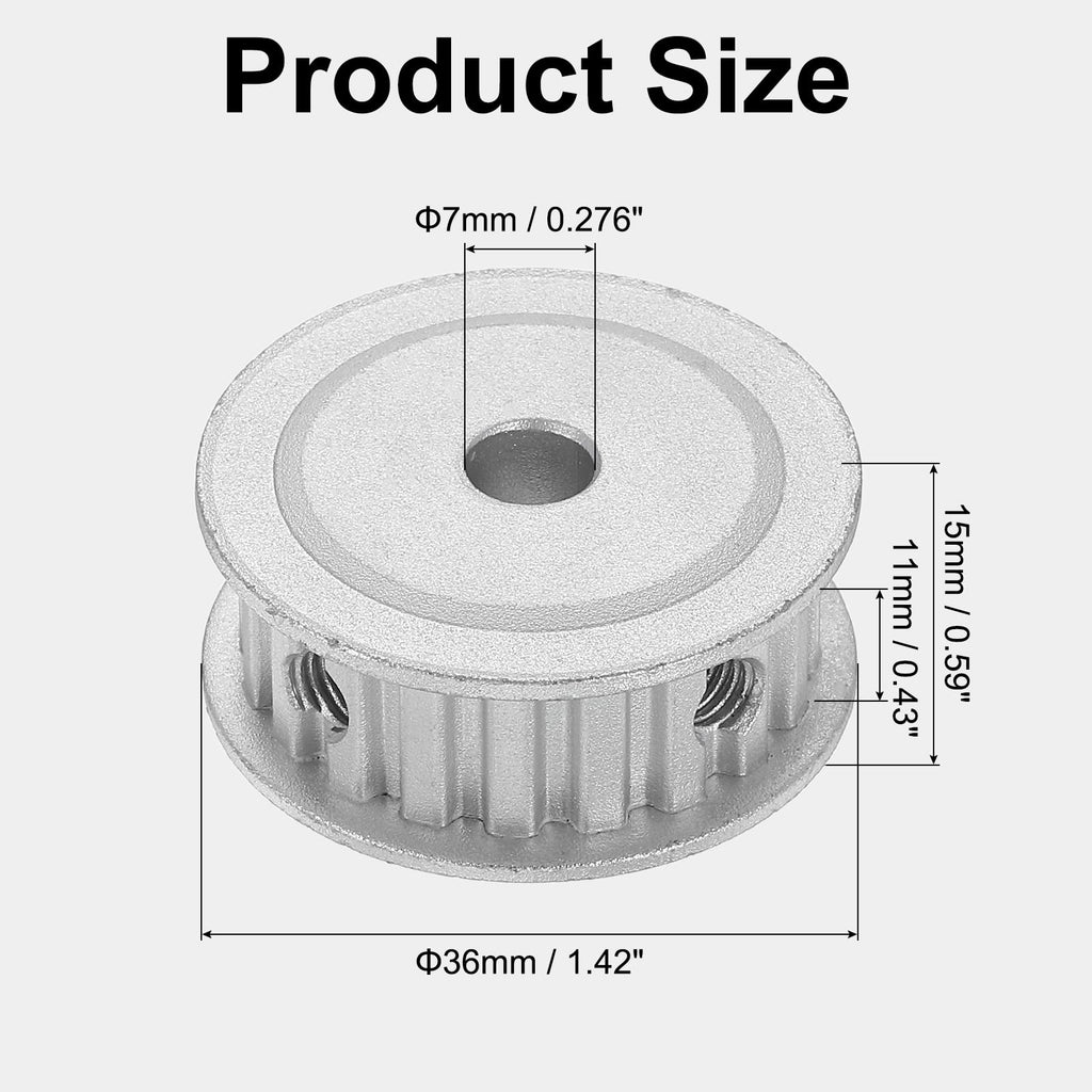 DTGN XL Timing Pulley, 20-Teeth 7mm Bore for 0.37" Width Belt