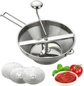 Food Mill for Tomatoes, Stainless Steel Rotary Strainer with Coarse Disc