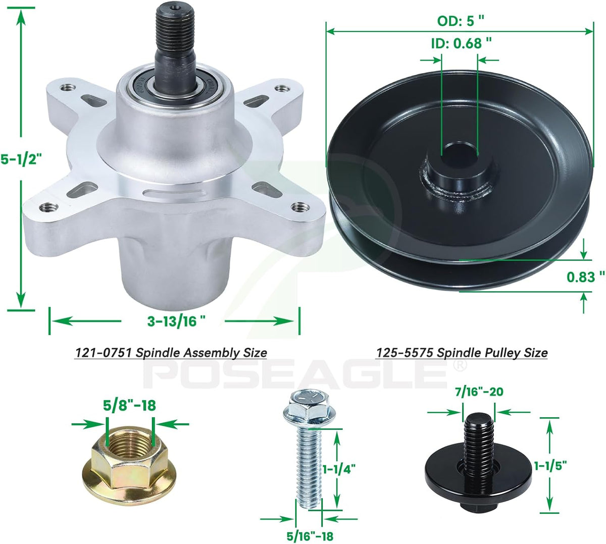 121-0751 Spindle Assembly for Toro Timecutter SS5000 MX5060 Decks