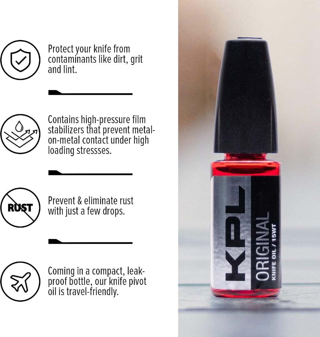 – Original Knife Oil for Blades – Synthetic Pocket Knife Honing Oil – 10ml Precision Lubricant