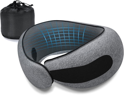 Neck Travel Pillows for Airplanes Memory Foam Neck Comfort Pillow Compact Ergonomic Design Sleeping Essentials for