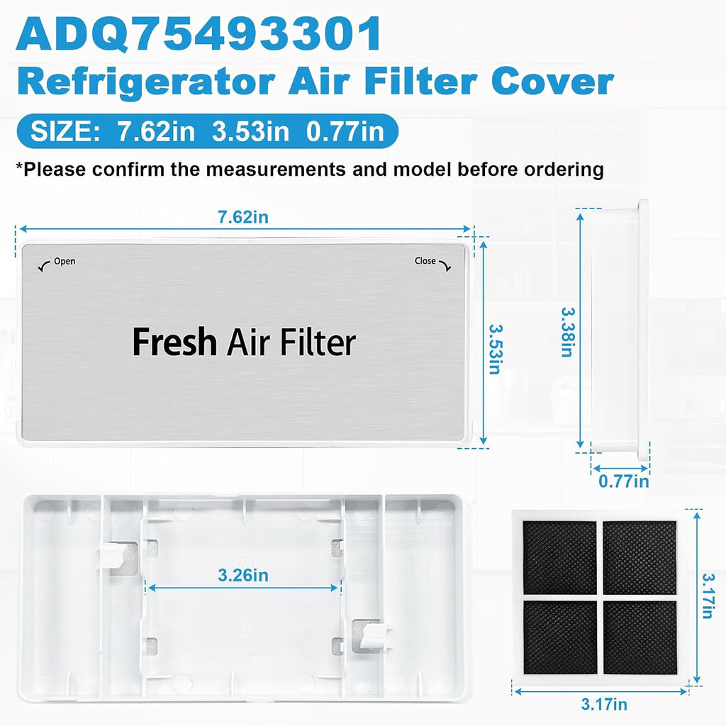 ADQ75493301 Refrigerator Air Filter Cover Replacement for LG (3 Pack)