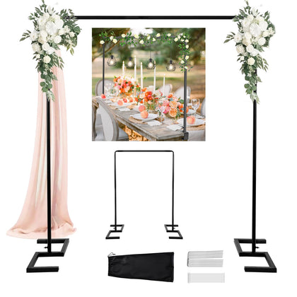8.2FT Balloon Arch Stand, 8.2FT Square Heavy Duty Backdrop Adjustable Frame