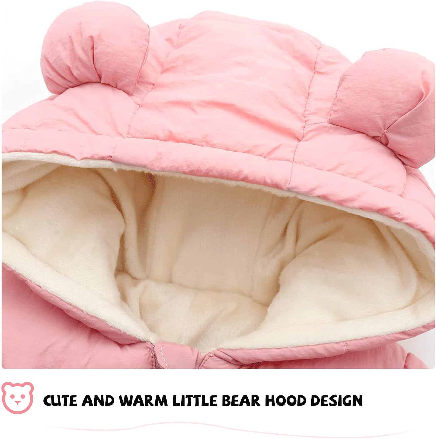 Baby Clothes Cute Infant Toddler Snowsuit Warm Newborn Boy Girl Winter Coats Hooded Zip Jumpsuit