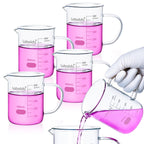 4PCS 500ml 3.3 Borosilicate Glass Beaker Mug, LVAT002