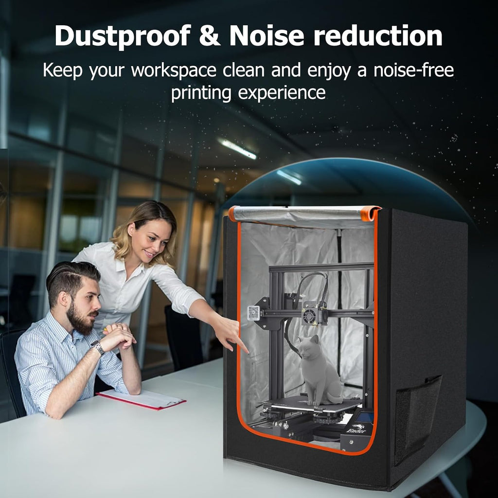 3D Printer Enclosure with LED Light+Low Noise Exhaust Fan