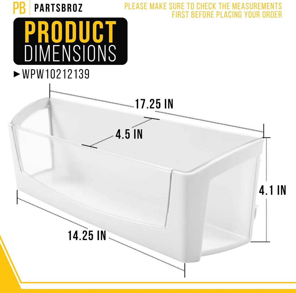 PartsBroz Refrigerator Door Shelf Bin for Whirlpool GI6FARXXQ05